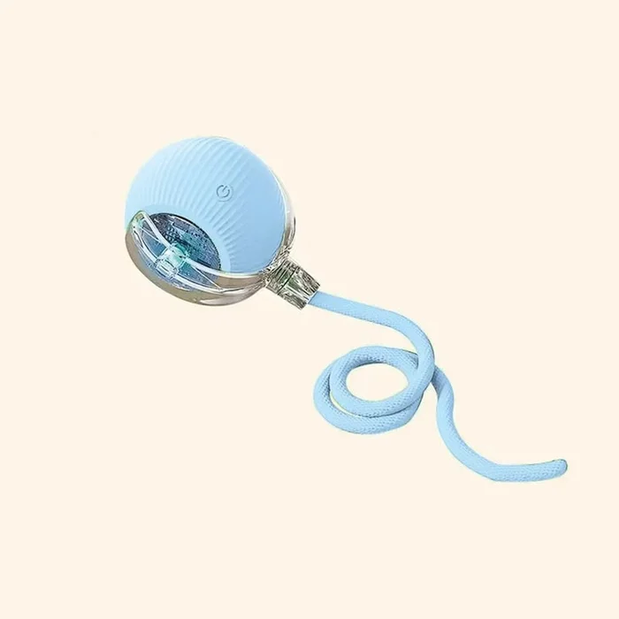 New Automatic Cat Teasing Ball For Relieving Boredom Pet Toy Naive Blue F