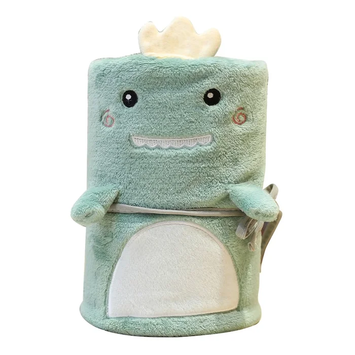 New Cartoon Coral Fleece Sofa Cover Blanket Air Conditioning Blanket Dinosaur 80*100cm
