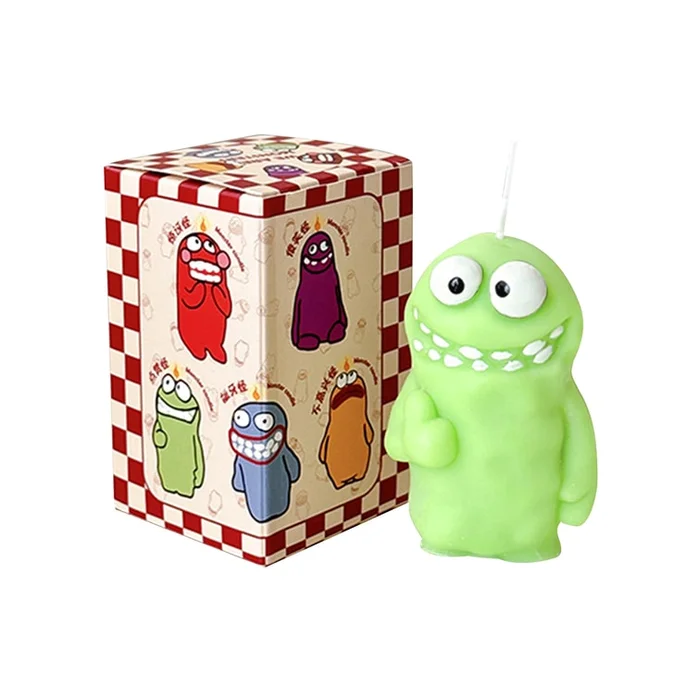 New Cartoon Creative Earth Monster Aromatherapy Candle Green Monster 【Forest Moss】 F