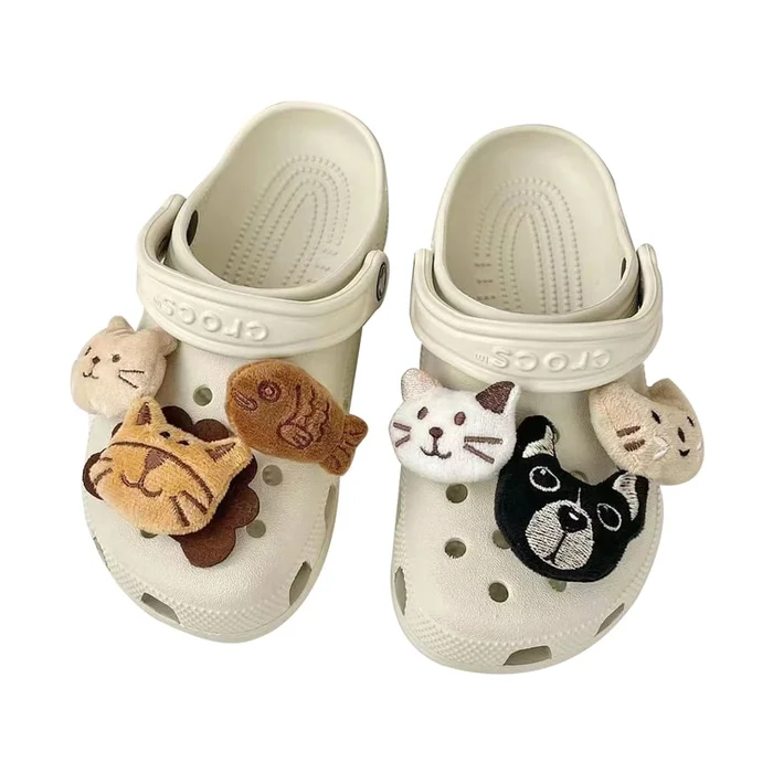 New Cartoon Cute Little Animal Hole Shoe Buckle 【Plush Animals】6 Shoe Buckles