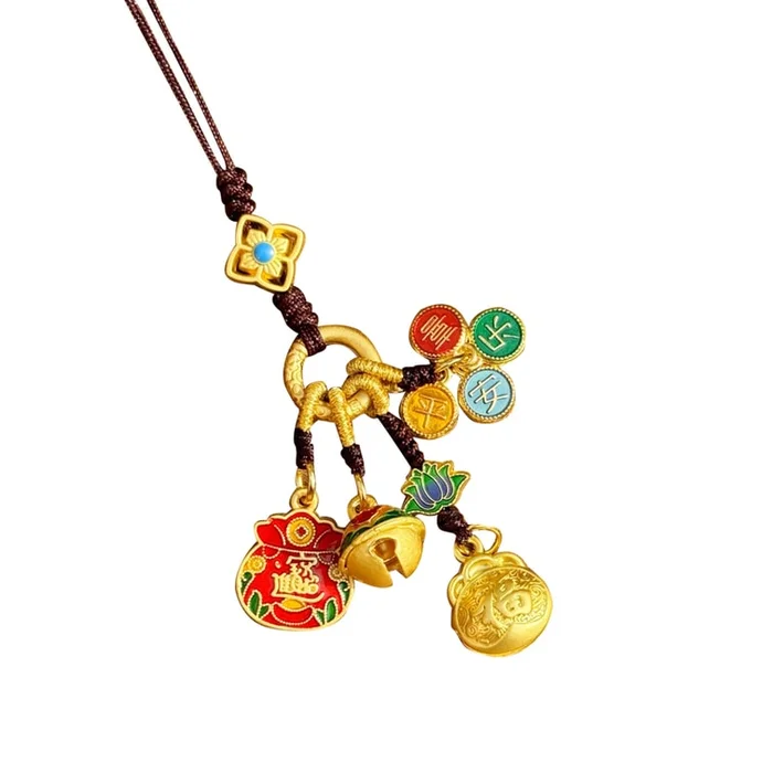 New Chinese Style Fu Character Alloy Key Pendant Attracting Wealth And Wealth – Lucky Bag F