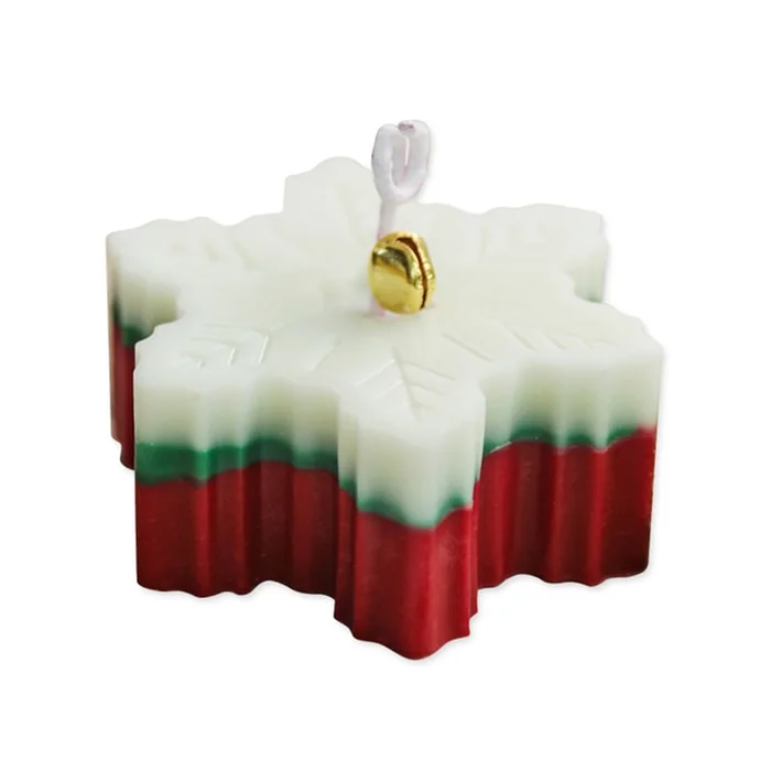New Christmas Creative Handmade Snowflake Shaped Aromatherapy Candle Red Intoxication Seal F