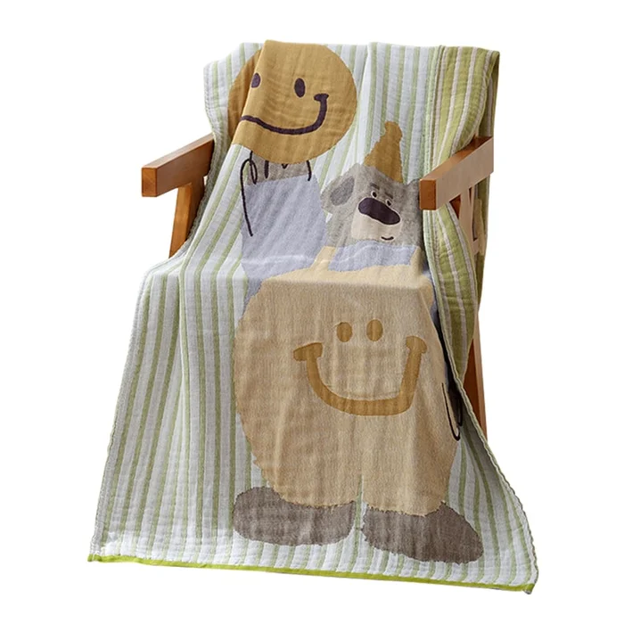 New Cotton Cartoon Covered Blanket Sofa Towel Bath Towel One Mr. Bear F