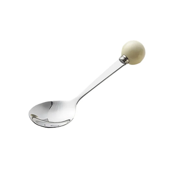 New Cream Style Ceramic Pearl Spoon Creamy Spoon Set of 5