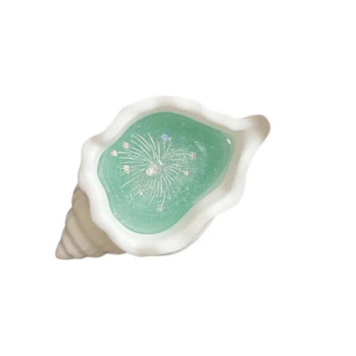 New Creative Ocean Atmosphere Aromatherapy Candles Sea Green Fireworks Conch Small Fragrance: Wadu Island