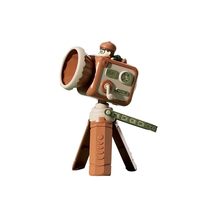 New Creative Trendy Retro Camera Handheld Small Fan Brown (Director) F