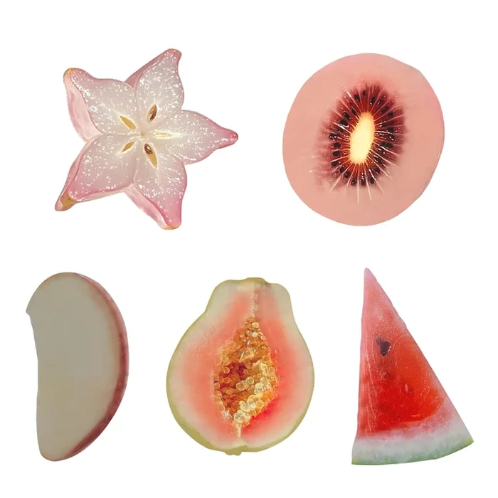 New Cute Cartoon Creative Fruit Bookmark Fruit Bookmark 5 Of Them