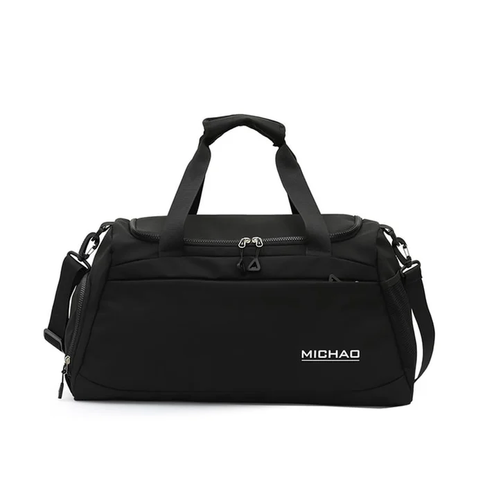 New fashionable large capacity dry wet separation fitness bag short distance travel bag multifunctional bag black F