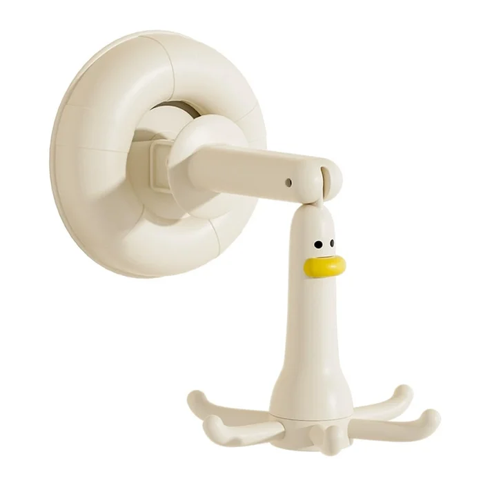 New Rotating Hook Kitchenware Spatula Storage Rack With Six Claw Suction Cup Hook 【 Little White Duck 】