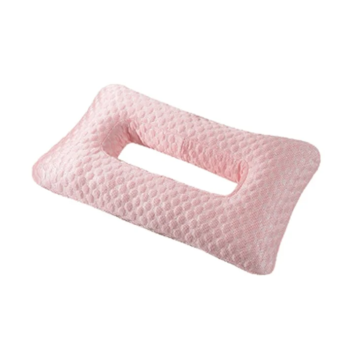 New Side Sleeping Ear Protection Pillow Without Pressing The Ear Pillow Core Pink Feather Velvet F