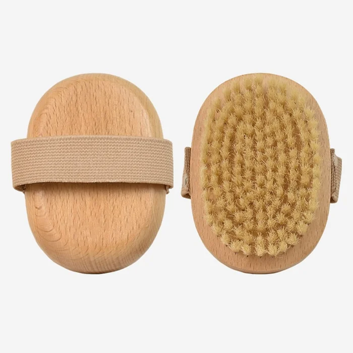 New Soft Haired Body Brush Rubbing Back Beauty Body Bath Brush Beech Wood Pig Mane Brush F