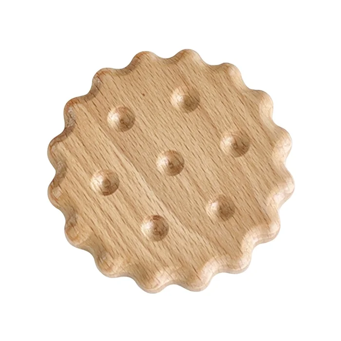 New Solid Wood Dining Table Insulation Coaster Beech Biscuit Round (9 * 9 * 1cm Single)