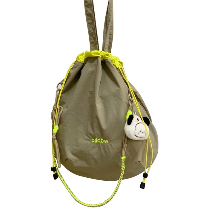 New Summer Ice Cream Color Blocked Waterproof Lightweight Bag Green F