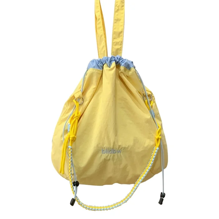 New Summer Ice Cream Color Blocked Waterproof Lightweight Bag Yellow F