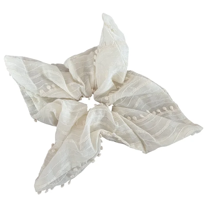 New Sweet And Gentle Fabric Tassel Headband Headband Mibai Lace Square Scarf Style F