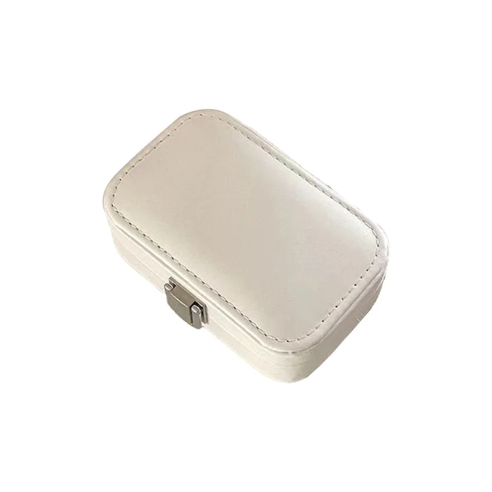New Texture Portable Jewelry Storage Box White F