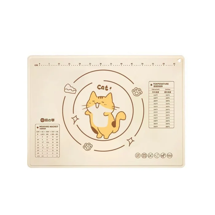 New Thickened Household Silicone Kneading Pad Stainless Steel Knife+Staff+Storage Strap 50*40-310g