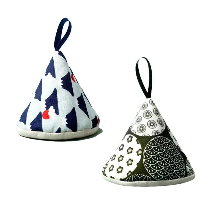 New Triangular Pot Lid Handle Anti Scalding And Heat-Insulating Cap 2 Ethnic Style+Light Blue Of Mount Fuji F