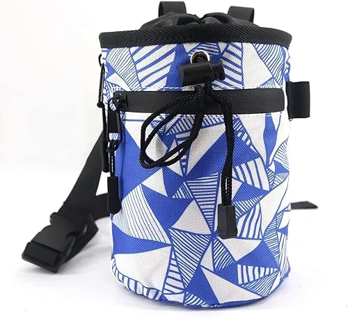 NewDoar Chalk Bag for Rock Climbing – Bouldering Chalk Bag Bucket with Quick-Clip Belt and 2 Large Zippered Pockets – Rock Climbing Gear Equipment