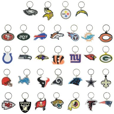 NFL Logo Soft Keychains Bulk