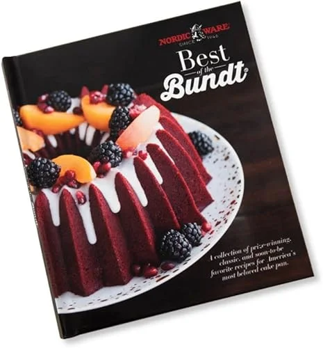 Nordic Ware Best of the Bundt Baking Book, Original Bundt Cake Recipe Book, Multicoloured Bundt Cookbook