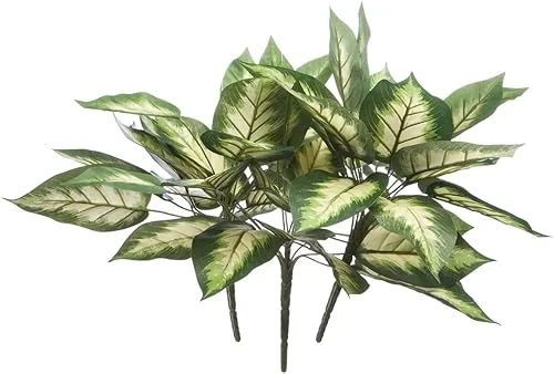 OakRidgeTM Hosta Bushes, Set of 3 – Artificial Indoor/Outdoor Home and Garden Décor, 12” H