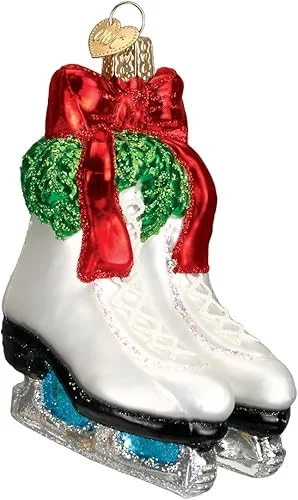 Old World Christmas 2020 Christmas Ornament Holiday Skates Glass Blown Ornament for Christmas Tree
