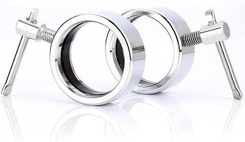 Olympic Barbell Collar for 2′ Olympic Bar, Barbell Clamp Clips, Pair of Quick Release Stainless Steel Barbell Collars for Workout Weightlifting Fitness Pro Training