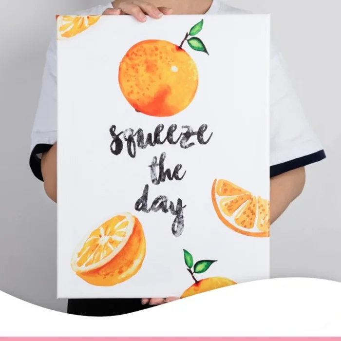 Orange Framed Canvas Wall Art