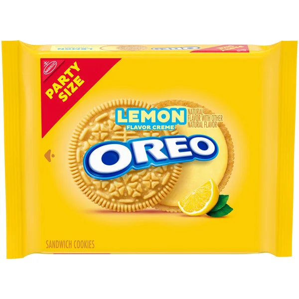 Oreo Lemon Creme Sandwich Cookies, Party Size 27 oz