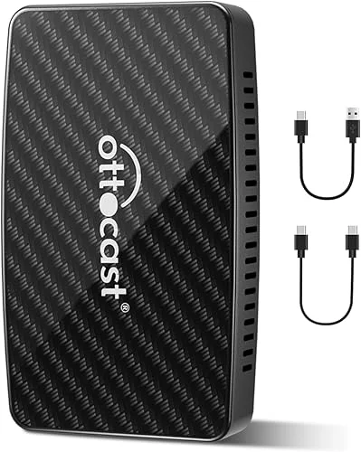 Ottocast Multimedia Video Adapter Play2Video Pro – Wireless CarPlay Android Auto Car Adapter Bulit in Youtube Netflix, CarPlay Video Streaming AI Box Support USB multimedia, Easy to Setup, Plug & Play