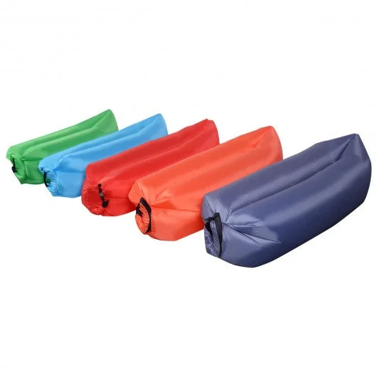 Outdoor Portable Lazy Inflatable Sleeping Camping Bed-Orange