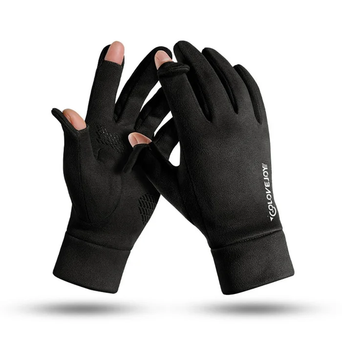 Outdoor Riding Resistant Warm Gloves BLACK 1 Pair
