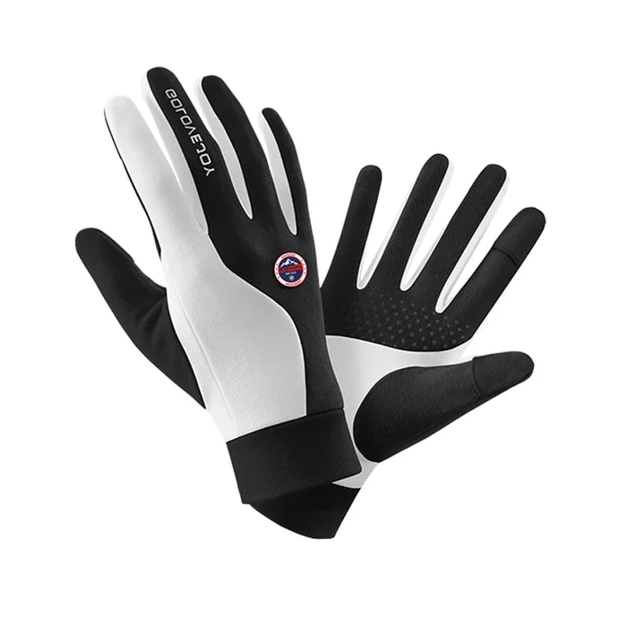 Outdoor Riding Waterproof Warm Gloves Black M 1 Pair