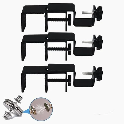 Outside Mounted Blinds Curtain Rod Bracket Attachment, 1.3 – 2 inches Wide Track, Tool – Free & Drill – Free, with Installation Guide and Curtain Magnet Buckle (Black, 3 Pack)