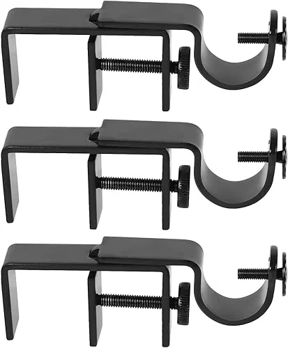 Outside Mounted Blinds Curtain Rod Bracket (Only Fit for 1.3-2 inches Rectangle Headrail) No Drill No Tools Required (Patent Depending)