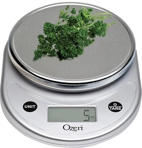 Ozeri Pronto Digital Multifunction Kitchen and Food Scale, All Silver, Compact