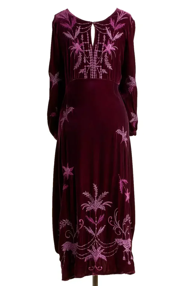PALMIRA VELVET EFFORTLESS MIDI DRESS