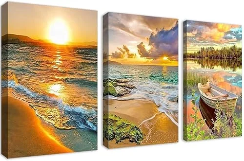 pchmcu 5D Lake Diamond Painting, Diamond Painting Moon Kits for Adults，DIY Full Drill Crystal Rhinestone Arts and Crafts, Gem Art Paints with Diamond Home Wall Decor 27.5 X 15.7inch