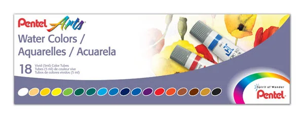 Pentel Water Colors – 18-Color Set