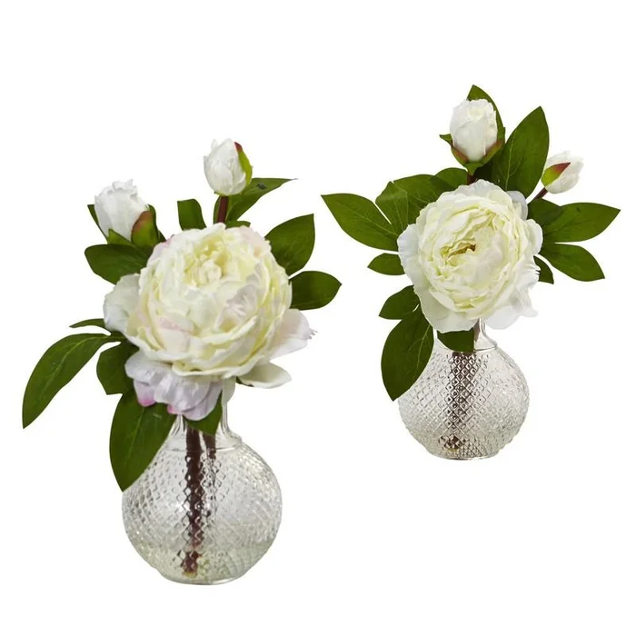 Peony with Vase (Set of 2)