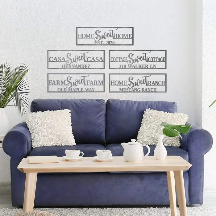 Personalized Home Sweet Home Metal Sign