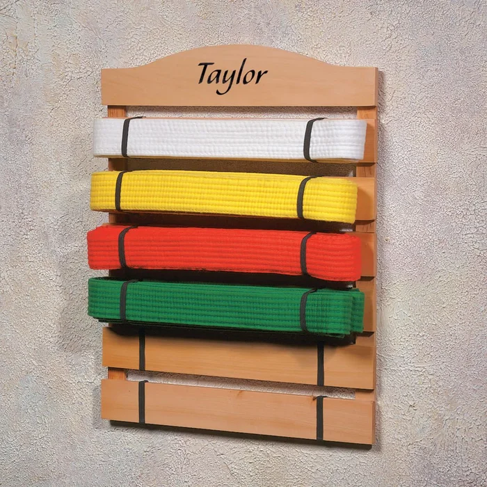 Personalized Karate Belt Rack