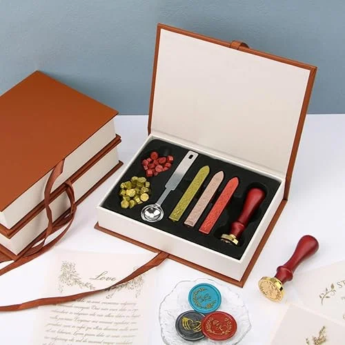 Personalized Wax Seal Stamp-Sealing Wax Stamp with Unique Gift Box Custom Wax Seal Stamp for Crafting, Envelopes, Gift Wrap Graduation Gifts and Wedding Invitation