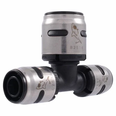 Pex Evopex Push To Connect Pipe Tee, 1/2 X 1/2 X 3/4 In.