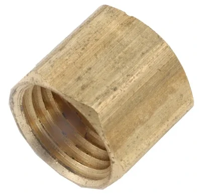 Pipe Fitting, Cap, Lead Free Brass, 1/4 In.