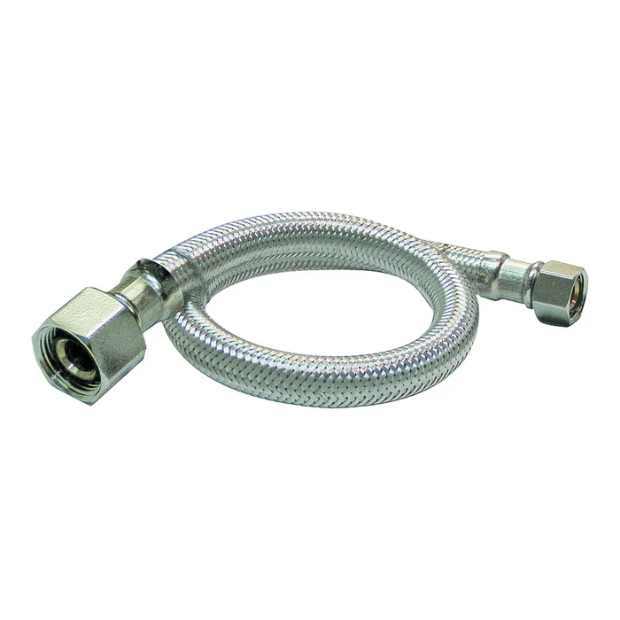 Plumb Pak EZ Series PP23852 Sink Supply Tube, 3/8 in Inlet, Compression Inlet, Delta Outlet, Stainless Steel Tubing