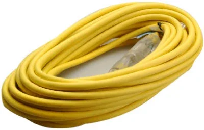 Polar Solar Outdoor Extension Cord, Contractor Grade, 14/3 Sjeow Yellow, 50 Ft.
