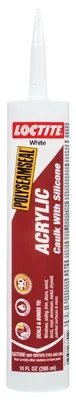 Polyseamseal Acrylic Caulk With Silicone, White, 10 Oz. Cartridge