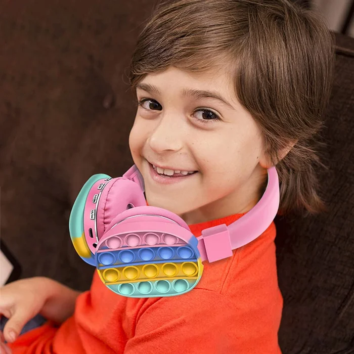Pop-It Fidget Headphones with Microphone